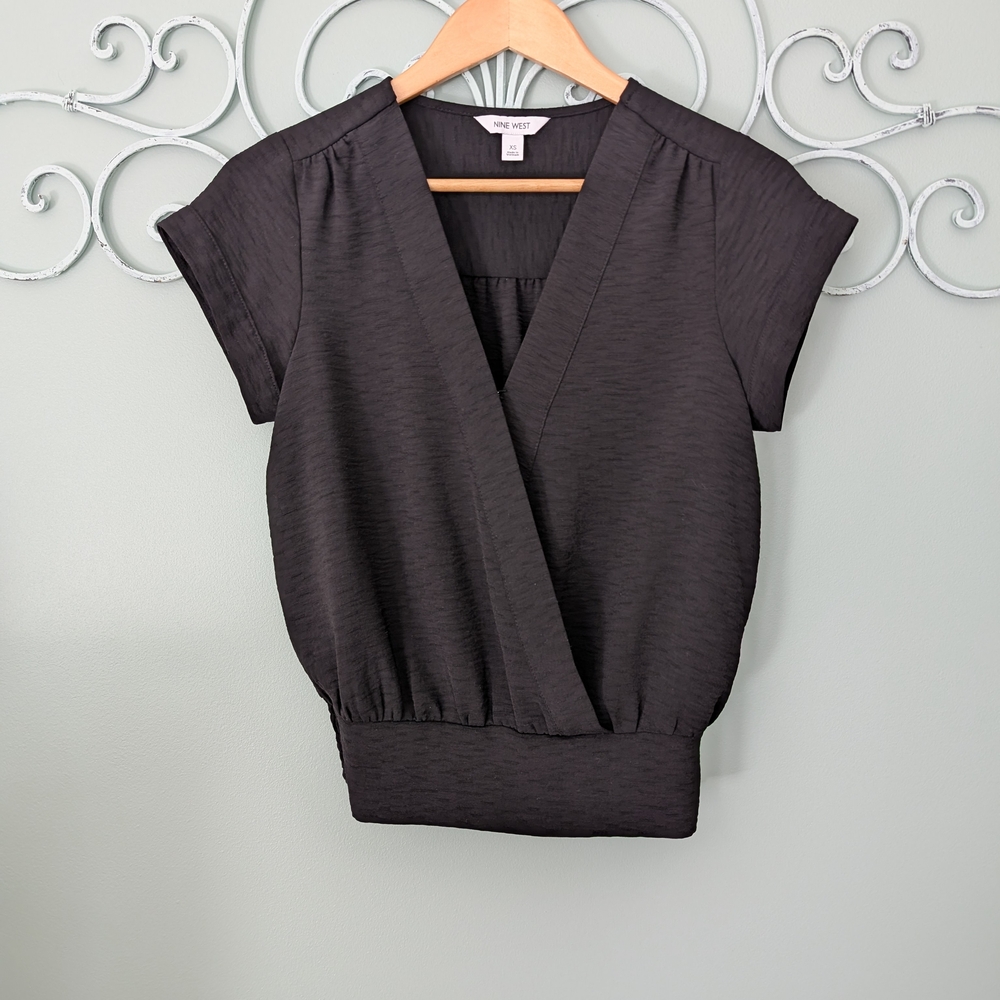 Nine West Black Pullover Top
